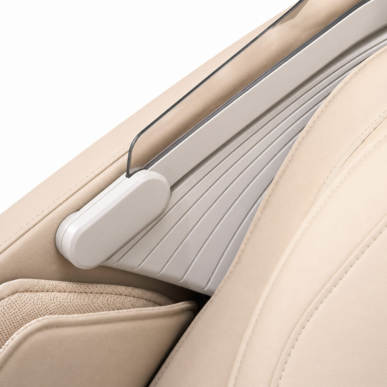 A553 Beige Massagesessel mit 3D-Tiefenmassage, Sprachsteuerung und Ganzkörper-Airbag-Massage