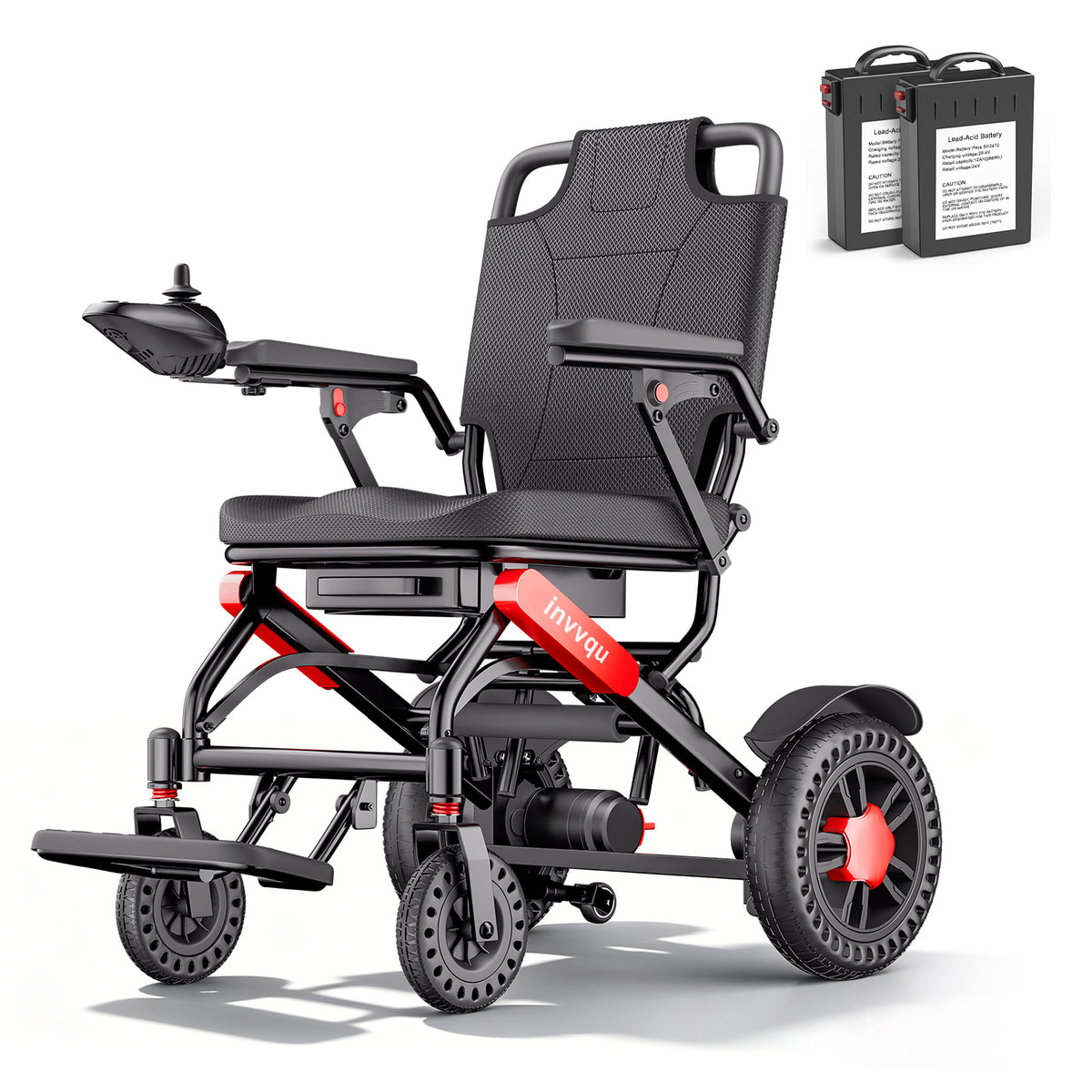 Invvqu V4-H Faltbarer Elektrorollstuhl – 500 W, 20 km Reichweite, bis 150 kg