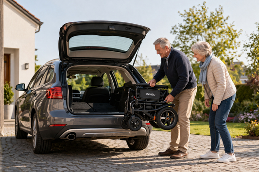 Faltbarer Elektrorollstuhl im Auto: Worauf Senioren und Familien bei Kofferraum, Gewicht und Transport achten sollten