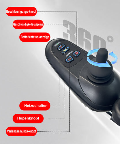 Invvqu D04 Elektrorollstuhl Schwarz – faltbar & ultraleicht