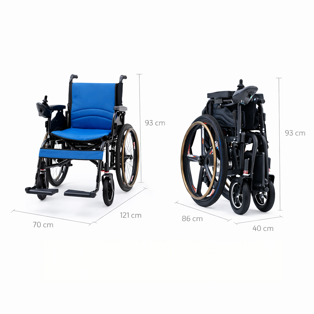 Invvqu E01 – Faltbarer robuster Elektrorollstuhl, 500 W, 20 Ah, 30 km