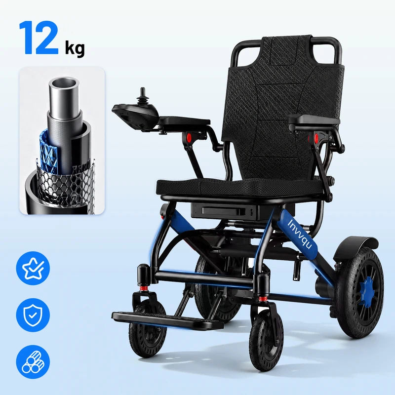 Invvqu V4-L – Stabiler faltbarer Elektrorollstuhl, 500 W, 12 Ah, bis 150 kg