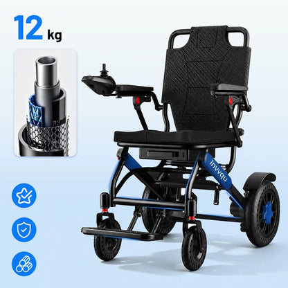 Invvqu V4-L – Stabiler faltbarer Elektrorollstuhl, 500 W, 12 Ah, bis 150 kg