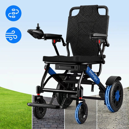 Invvqu V4-L – Stabiler faltbarer Elektrorollstuhl, 500 W, 12 Ah, bis 150 kg