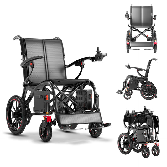 Invvqu XP06 Carbon Elektrorollstuhl, faltbar, 16 kg, bis 30 km Reichweite