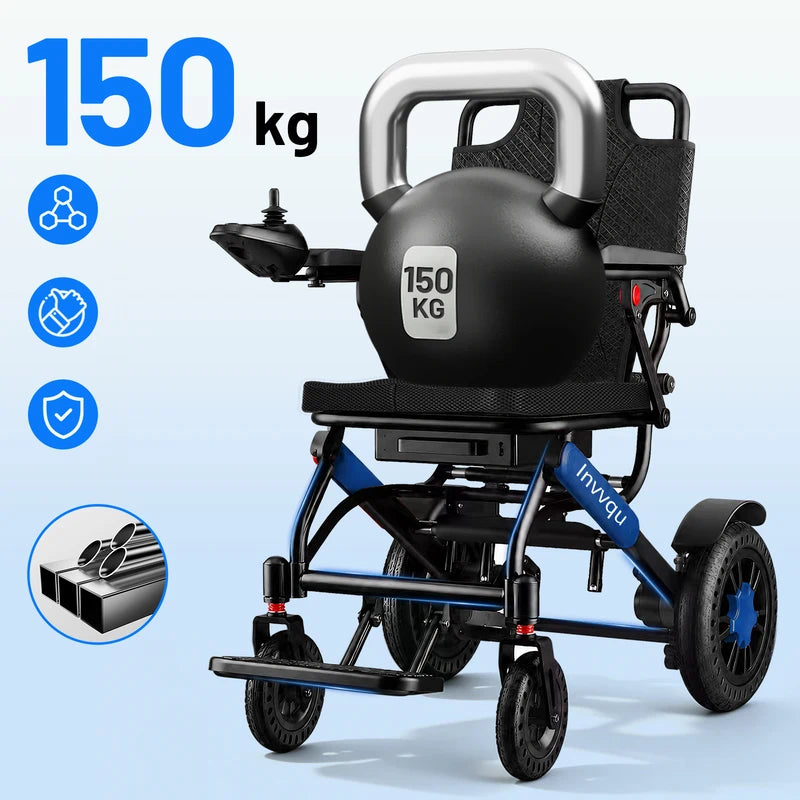 Invvqu V4-L – Stabiler faltbarer Elektrorollstuhl, 500 W, 12 Ah, bis 150 kg