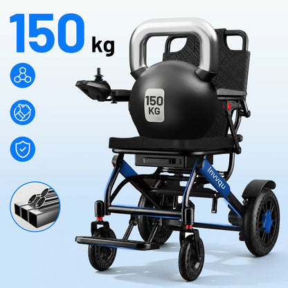 Invvqu V4-L – Stabiler faltbarer Elektrorollstuhl, 500 W, 12 Ah, bis 150 kg