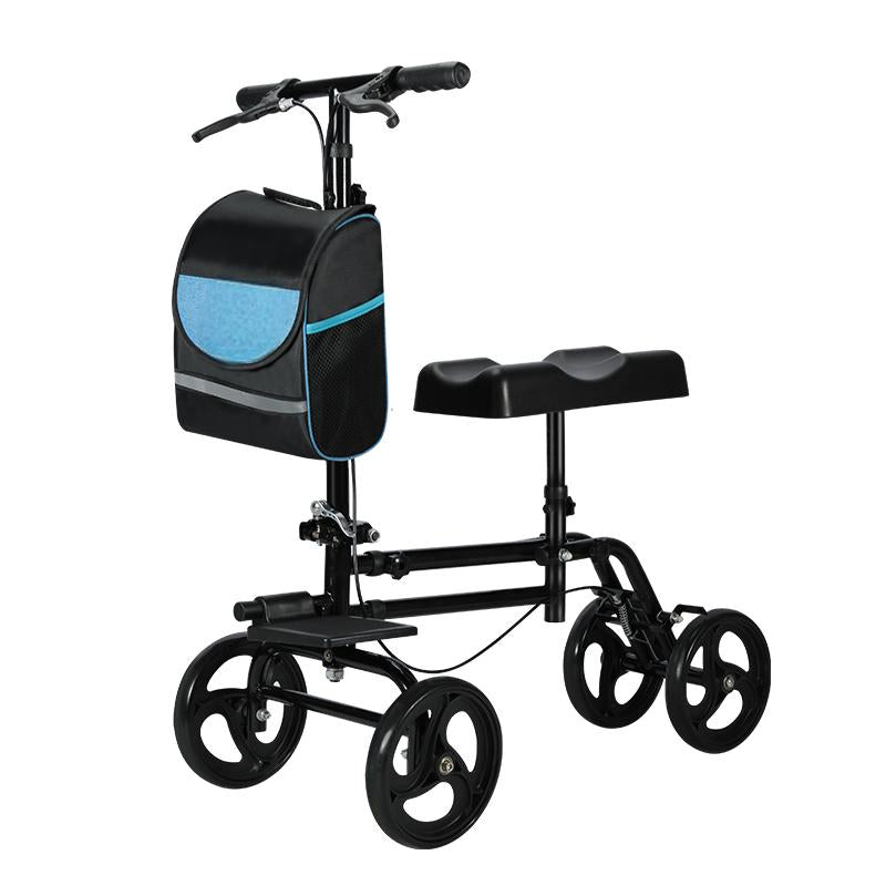 Invvqu K01-S – Faltbarer leichter Knie-Roller mit Sitz, höhenverstellbar, Krückenersatz