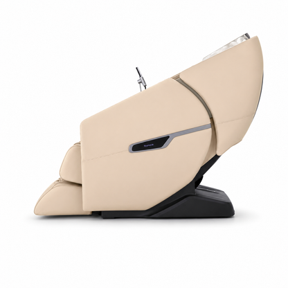 A553 Beige Massagesessel mit 3D-Tiefenmassage, Sprachsteuerung und Ganzkörper-Airbag-Massage