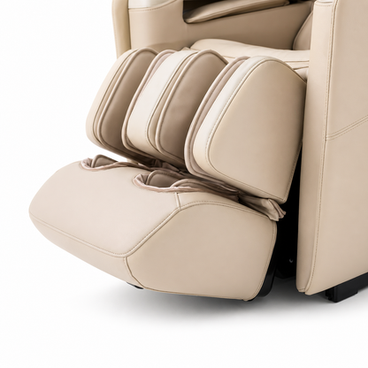 A553 Beige Massagesessel mit 3D-Tiefenmassage, Sprachsteuerung und Ganzkörper-Airbag-Massage