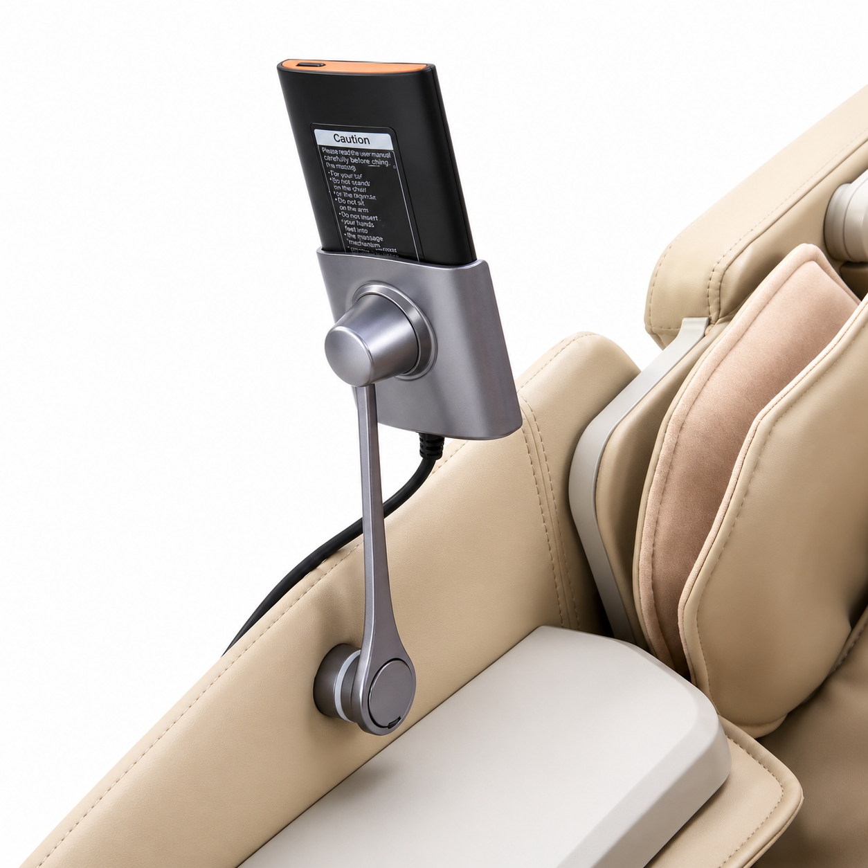 A553 Beige Massagesessel mit 3D-Tiefenmassage, Sprachsteuerung und Ganzkörper-Airbag-Massage