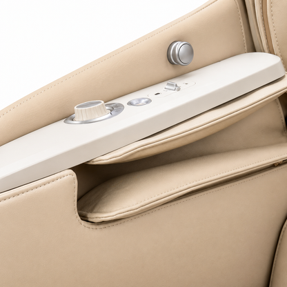 A553 Beige Massagesessel mit 3D-Tiefenmassage, Sprachsteuerung und Ganzkörper-Airbag-Massage