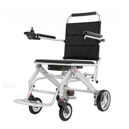 Invvqu VITA-1S Silber faltbarer Elektrorollstuhl– 500W Motor, 12Ah Akku, 20 km Reichweite