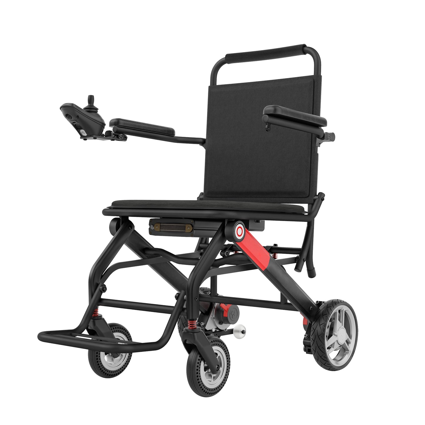 Invvqu VITA-1H Schwarz-Rot faltbarer Elektrorollstuhl– 500W Motor, 12Ah Akku, 20 km Reichweite