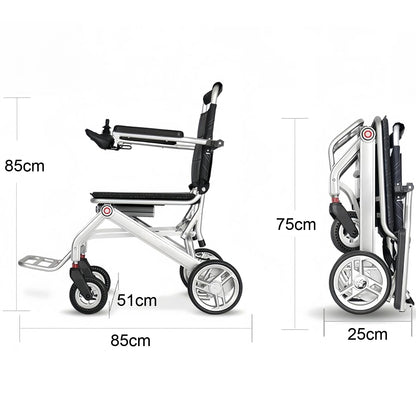 Invvqu VITA-1S Silber faltbarer Elektrorollstuhl– 500W Motor, 12Ah Akku, 20 km Reichweite