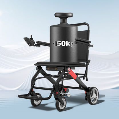 Invvqu VITA-1H Schwarz-Rot faltbarer Elektrorollstuhl– 500W Motor, 12Ah Akku, 20 km Reichweite