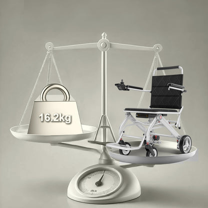 Invvqu VITA-1S Silber faltbarer Elektrorollstuhl– 500W Motor, 12Ah Akku, 20 km Reichweite