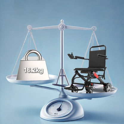 Invvqu VITA-1H Schwarz-Rot faltbarer Elektrorollstuhl– 500W Motor, 12Ah Akku, 20 km Reichweite