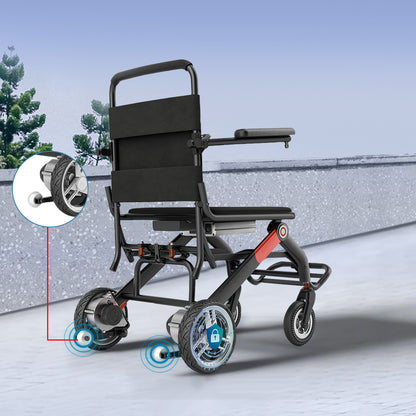 Invvqu VITA-1H Schwarz-Rot faltbarer Elektrorollstuhl– 500W Motor, 12Ah Akku, 20 km Reichweite