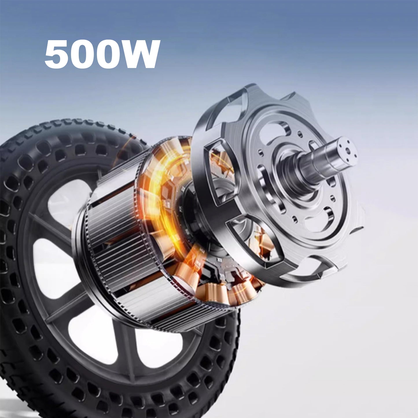 Invvqu E08 – Leichter faltbarer Elektrorollstuhl, 500 W, 10 Ah, kompakt für Alltag & Transport