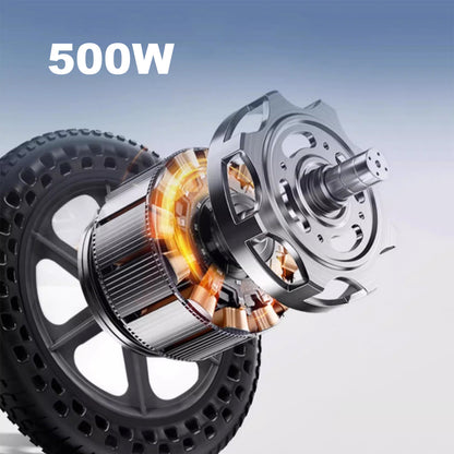 Invvqu E08 – Leichter faltbarer Elektrorollstuhl, 500 W, 10 Ah, kompakt für Alltag & Transport