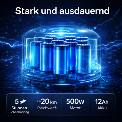 Invvqu D15 Elektrorollstuhl 500W, 12Ah, bis 20 km, Rückenlehne verstellbar