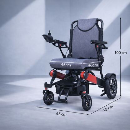 Invvqu D15 Elektrorollstuhl 500W, 12Ah, bis 20 km, Rückenlehne verstellbar