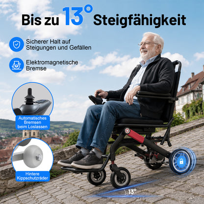 Invvqu V1H – Ultraleichter faltbarer Elektrorollstuhl, nur 14,5 kg, kompakt und mobil