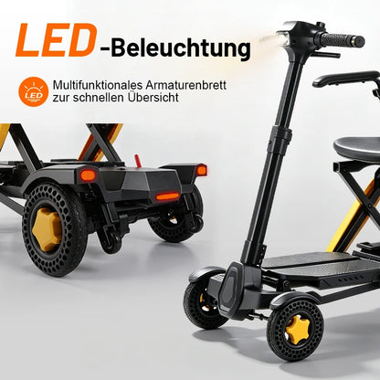Invvqu E01 – Silla de ruedas eléctrica plegable robusta, 500 W, 20 Ah, 30 km