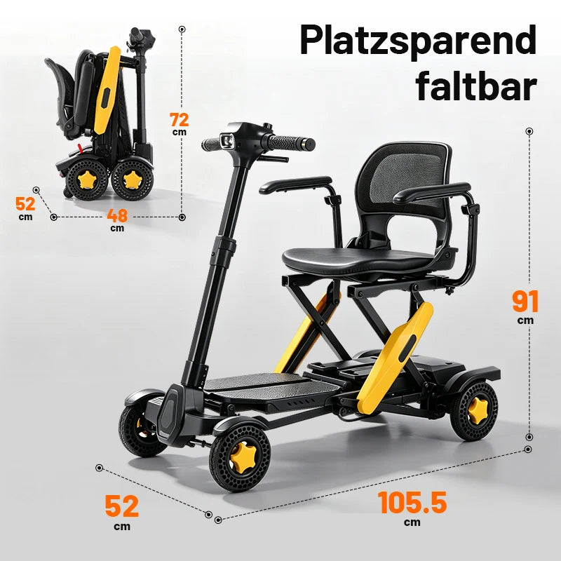 Invvqu E01 – Silla de ruedas eléctrica plegable robusta, 500 W, 20 Ah, 30 km