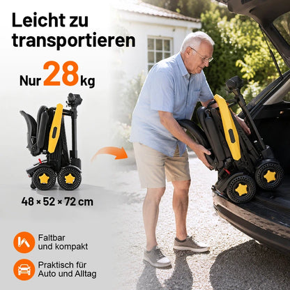 Invvqu E01 – Silla de ruedas eléctrica plegable robusta, 500 W, 20 Ah, 30 km