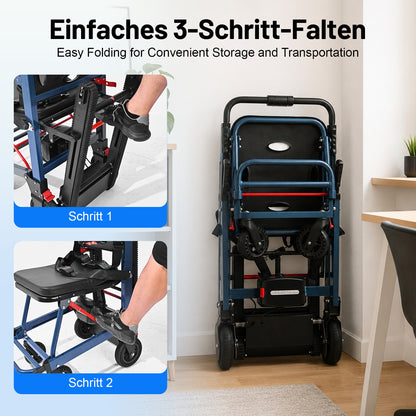 T01 Elektrischer Rollstuhl Treppensteiger – Mobile Treppenraupe für Senioren & Menschen mit eingeschränkter Mobilität