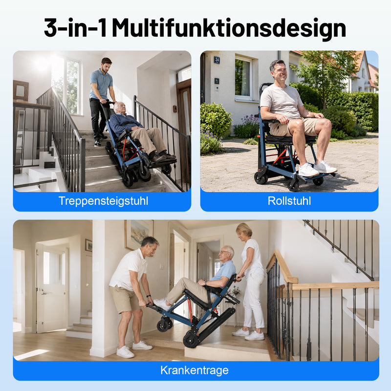 T01 Elektrischer Rollstuhl Treppensteiger – Mobile Treppenraupe für Senioren & Menschen mit eingeschränkter Mobilität