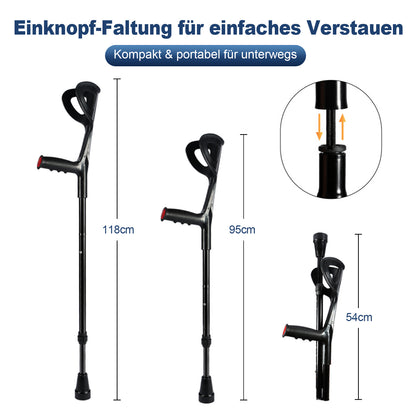 Invvqu C01 – Faltbare leichte Gehhilfe, höhenverstellbar, rutschfest, für Senioren