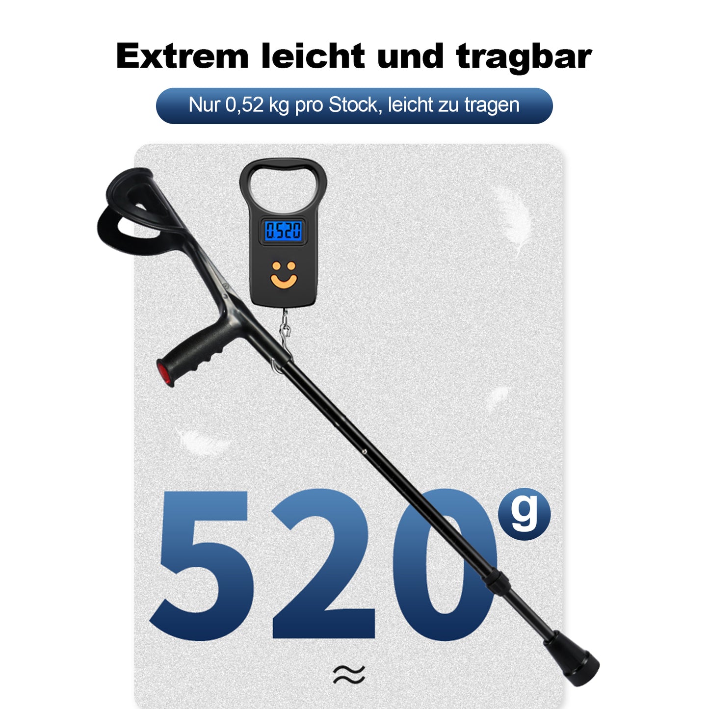 Invvqu C01 – Faltbare leichte Gehhilfe, höhenverstellbar, rutschfest, für Senioren