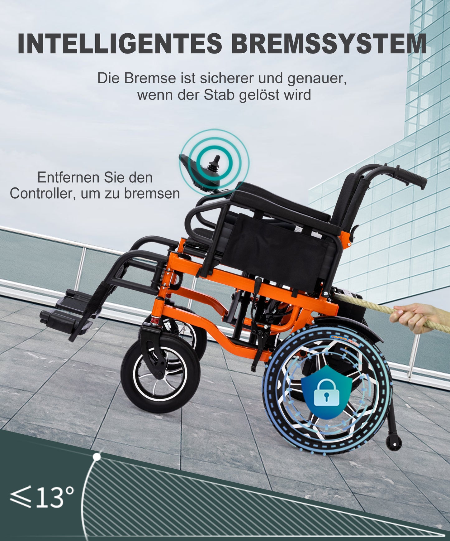 Invvqu D09 Faltbarer Elektrorollstuhl – 500W, 20Ah Akku, 30 km Reichweite, bis 150 kg
