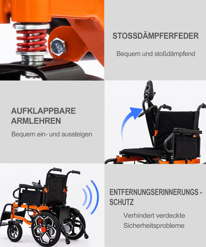 Invvqu D09 Faltbarer Elektrorollstuhl – 500W, 20Ah Akku, 30 km Reichweite, bis 150 kg