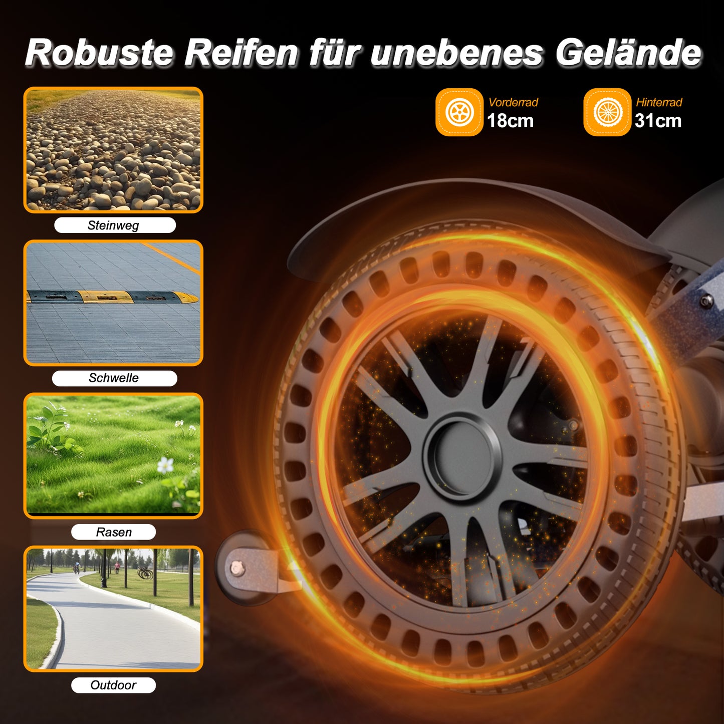 Invvqu D14 faltbarer Elektrorollstuhl – 18,5 kg, 500 W, 12 Ah, 150 kg