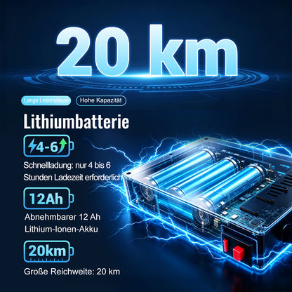 Invvqu V4L – Faltbarer Elektrorollstuhl mit leistungsstarkem 500-W-Motor und zwei 10-Ah-Akkus, Reichweite 2 x 20 km