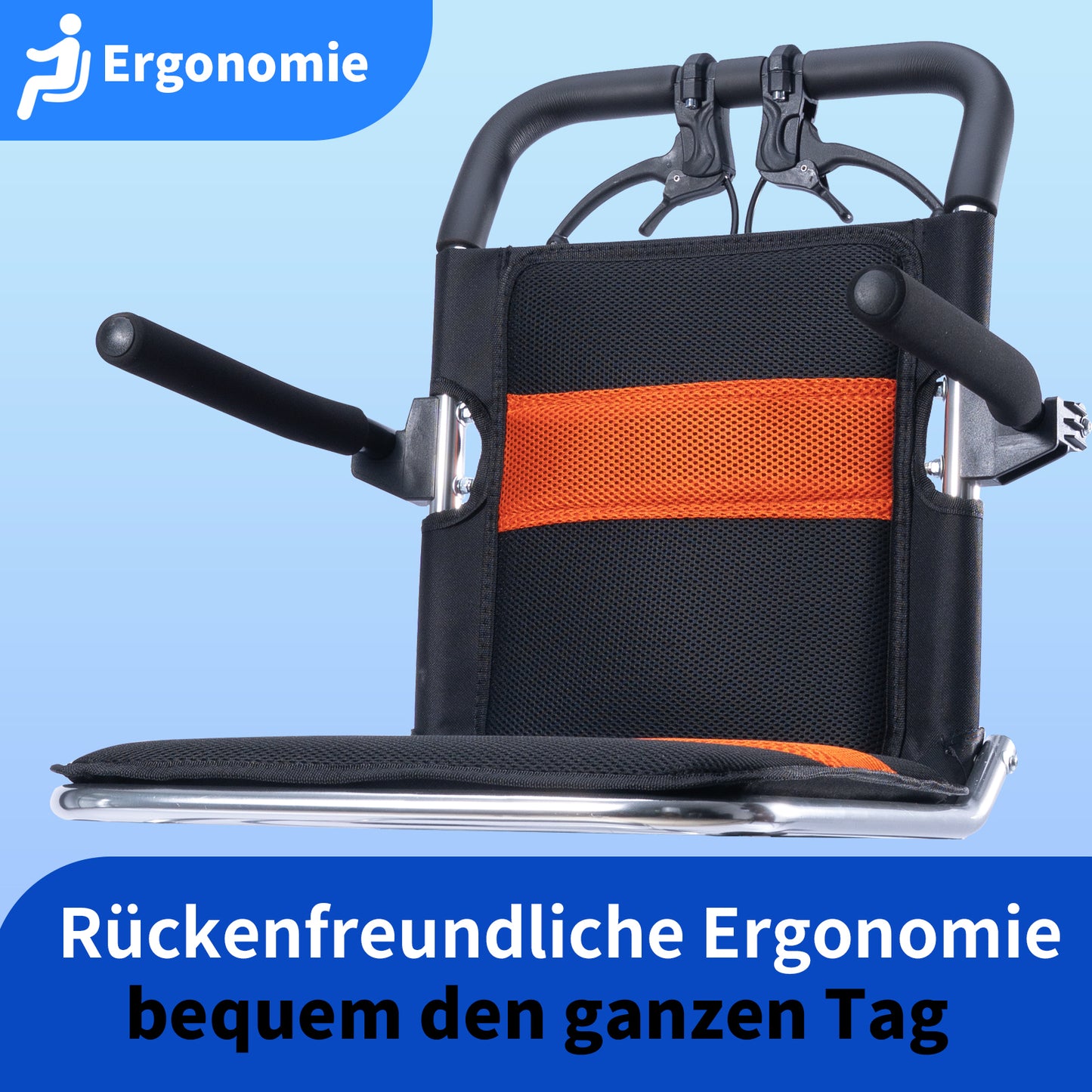 Invvqu M2 Faltbarer Rollstuhl – Leicht, Aluminiumrahmen, Reisefreundlich