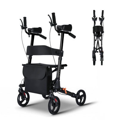 Invvqu W2-S – Rollator mit Unterarmstützen und Armauflagen, höhenverstellbar, bis 150 kg