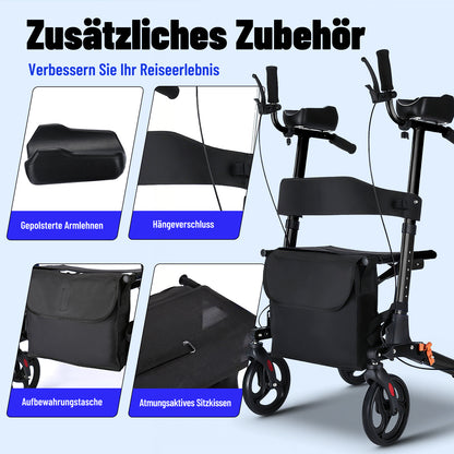 Invvqu W2-S – Rollator mit Unterarmstützen und Armauflagen, höhenverstellbar, bis 150 kg