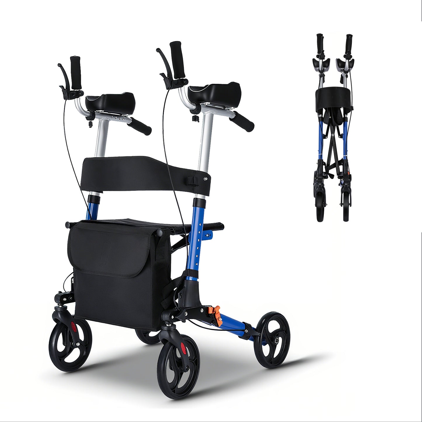 Invvqu R2 Rollator mit Sitz – Leicht, klappbar & höhenverstellbar, 150 kg