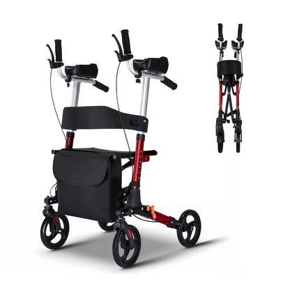 Invvqu W2-R – Rollator mit Unterarmstützen und Armauflagen, höhenverstellbar, bis 150 kg