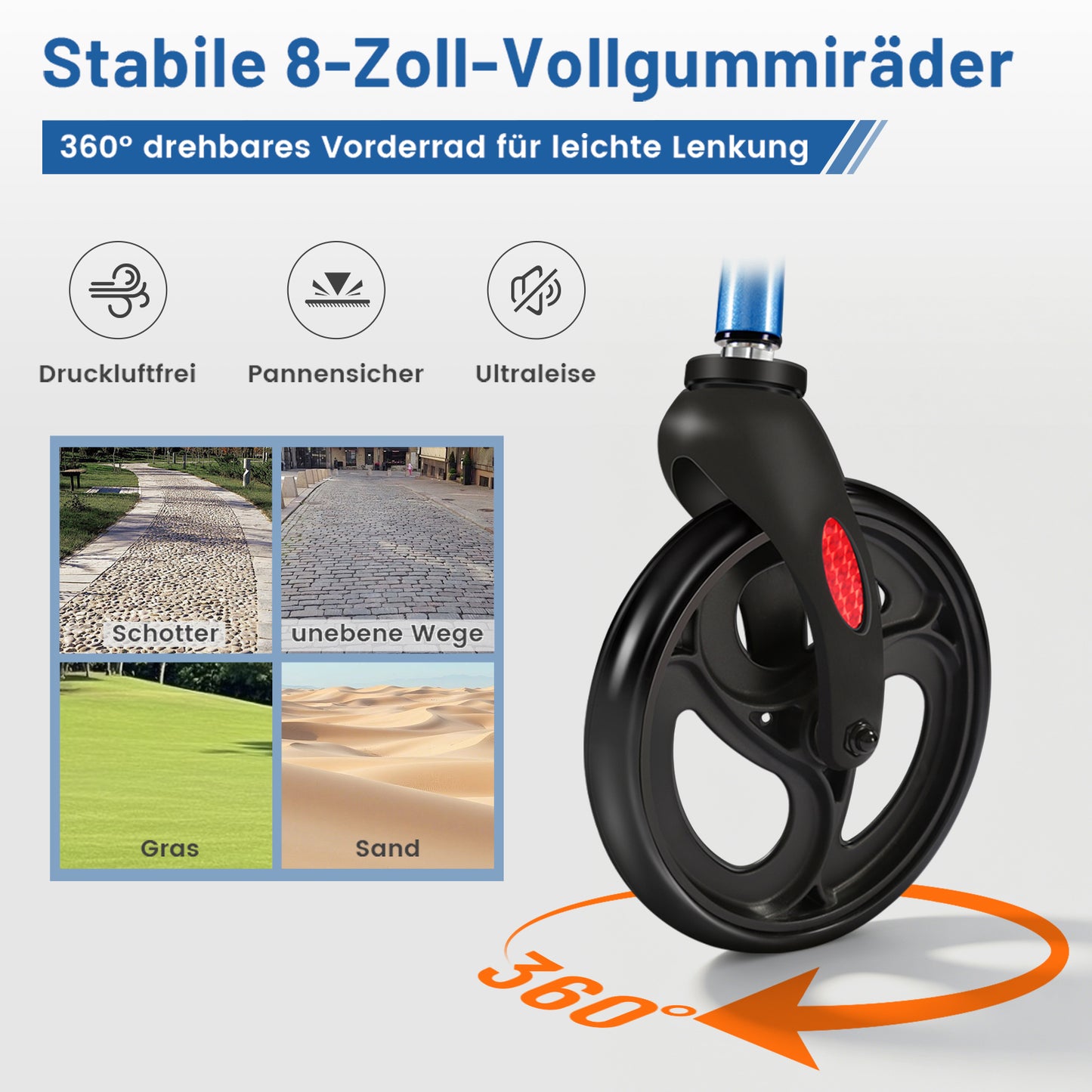 Invvqu W3-B – 2-in-1 Rollator & Transportstuhl mit Fußstützen, faltbar, bis 150 kg