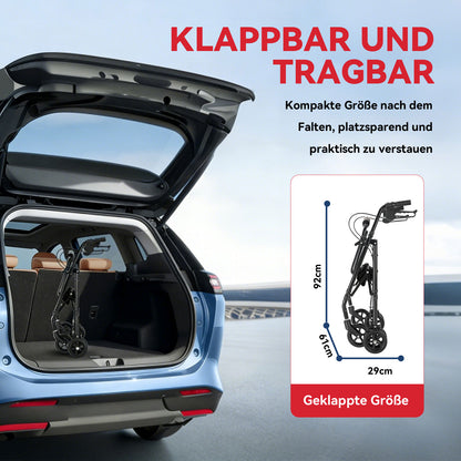 Invvqu W5 – Leichter faltbarer Rollator, 8,14 kg, mit Sitz & Tasche, höhenverstellbartellbar
