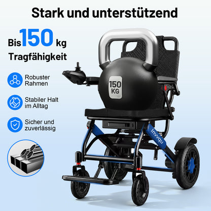 Invvqu V4-L – Stabiler faltbarer Elektrorollstuhl, 500 W, 12 Ah, bis 150 kg