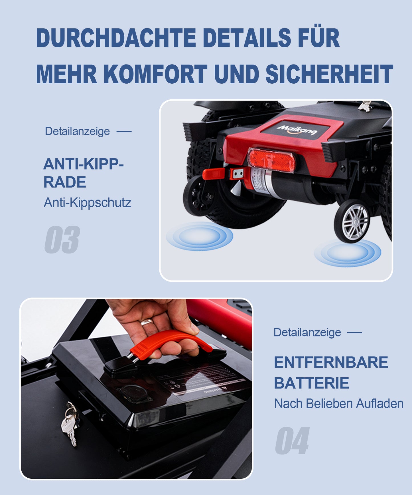 Invvqu Z01 Faltbarer Elektromobil– 25 km Reichweite, 12Ah Akku