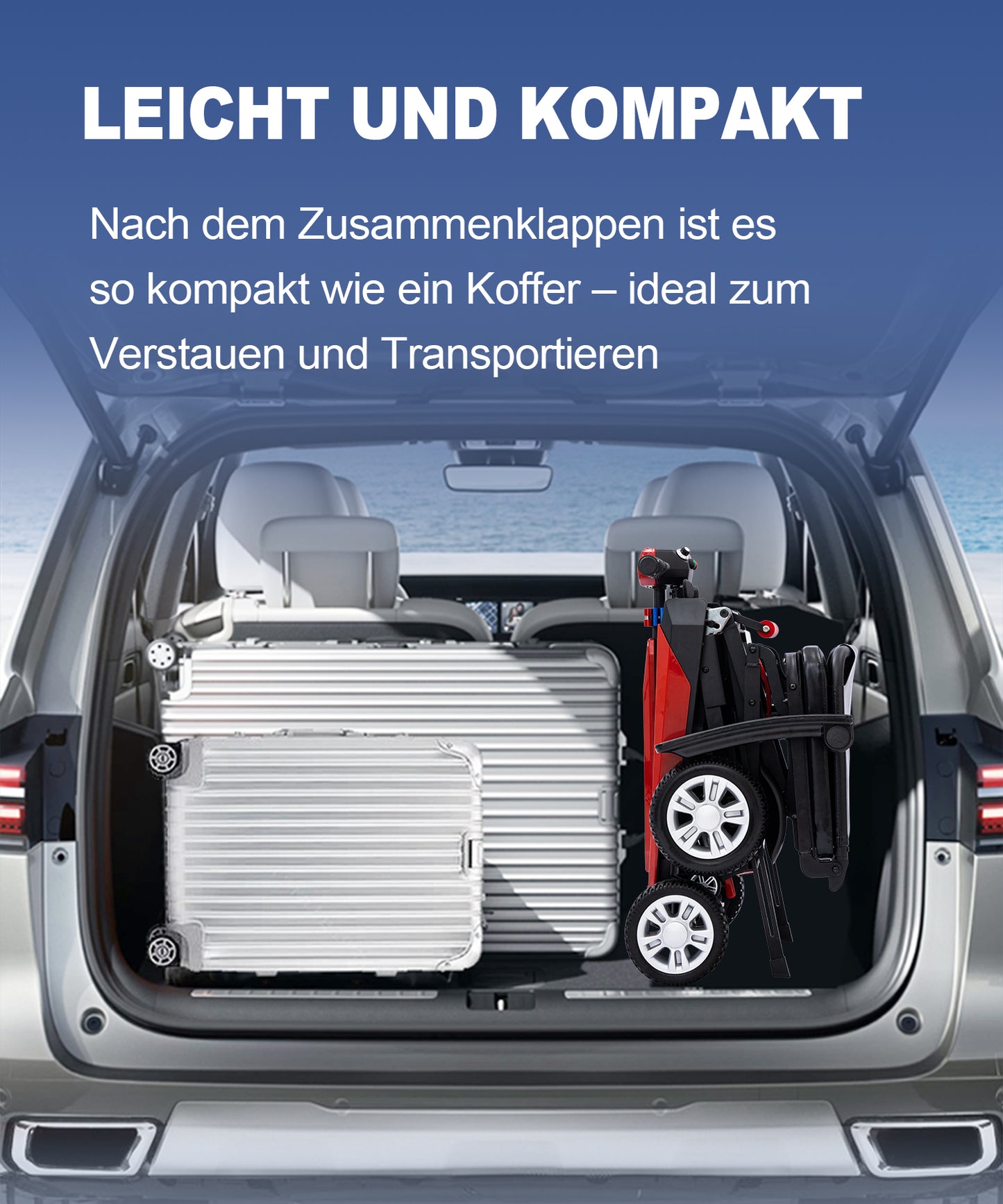 Invvqu Z01 Faltbarer Elektromobil– 25 km Reichweite, 12Ah Akku