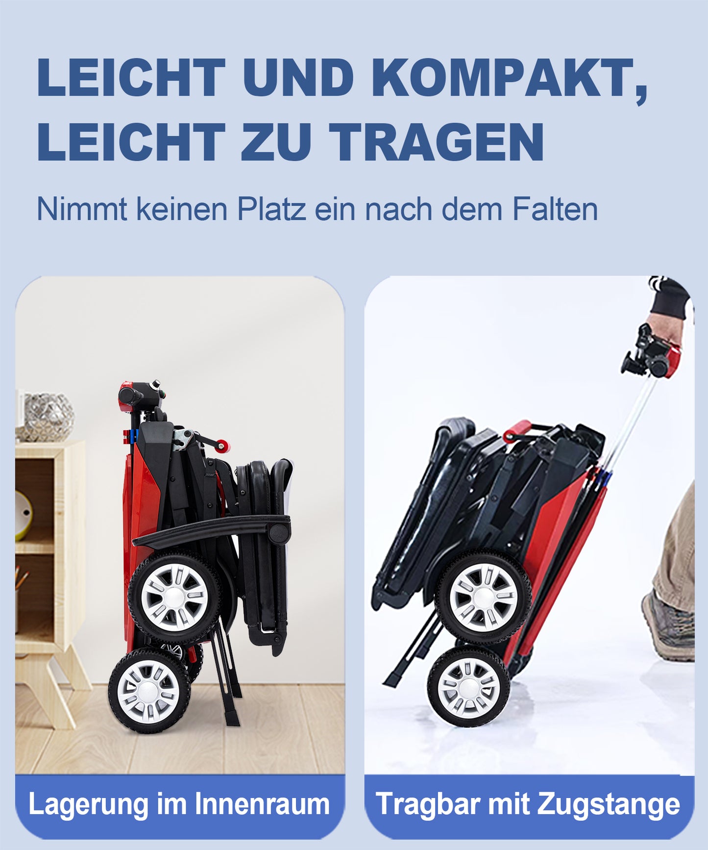 Invvqu Z01 Faltbarer Elektromobil– 25 km Reichweite, 12Ah Akku